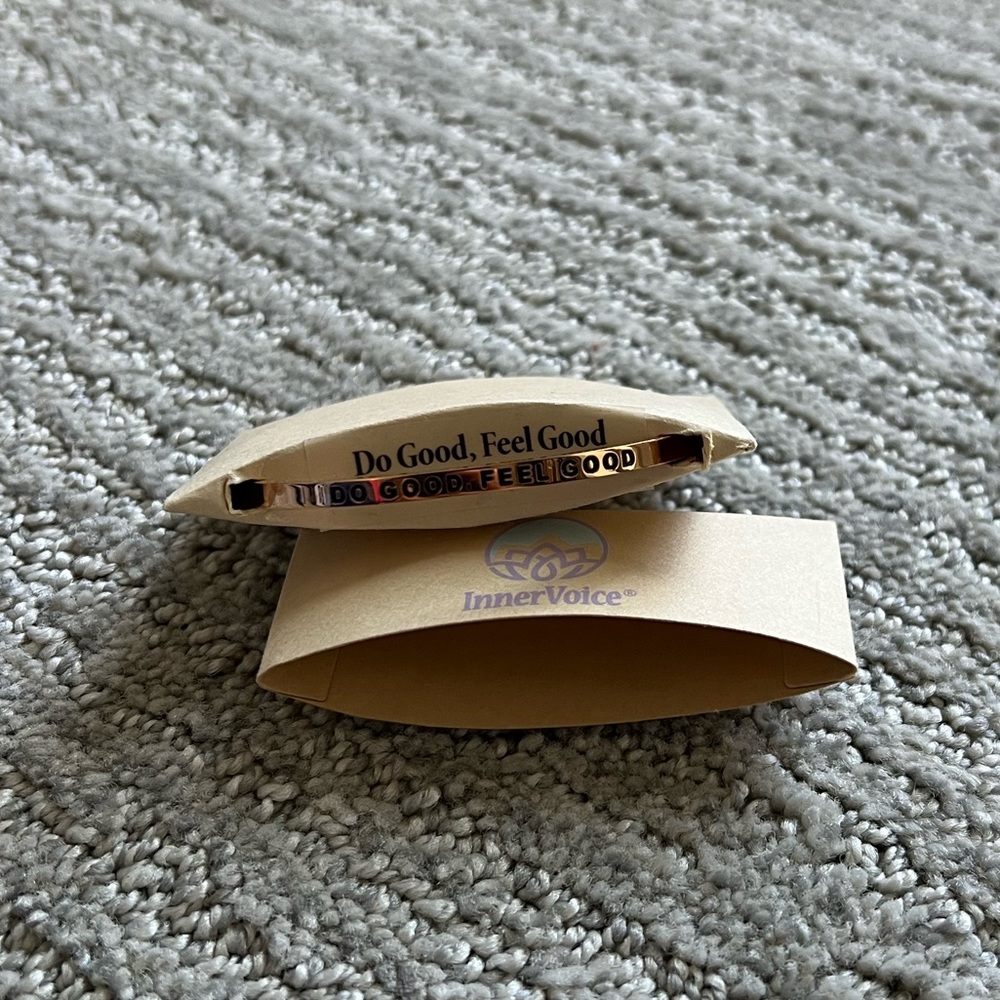Bronze; Do good, feel good bracelet